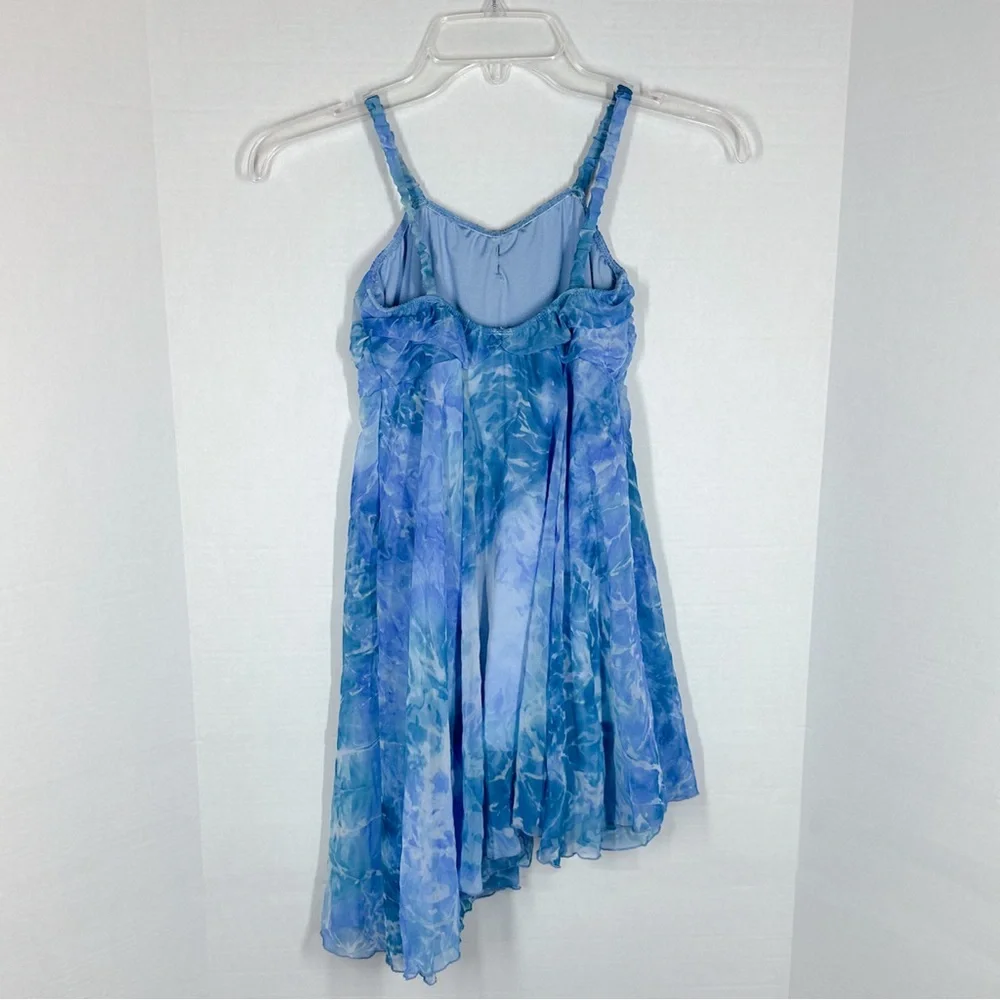 Revolution Dancewear Ballet/Contemporary costume Blue watercolor Child XL Jewel